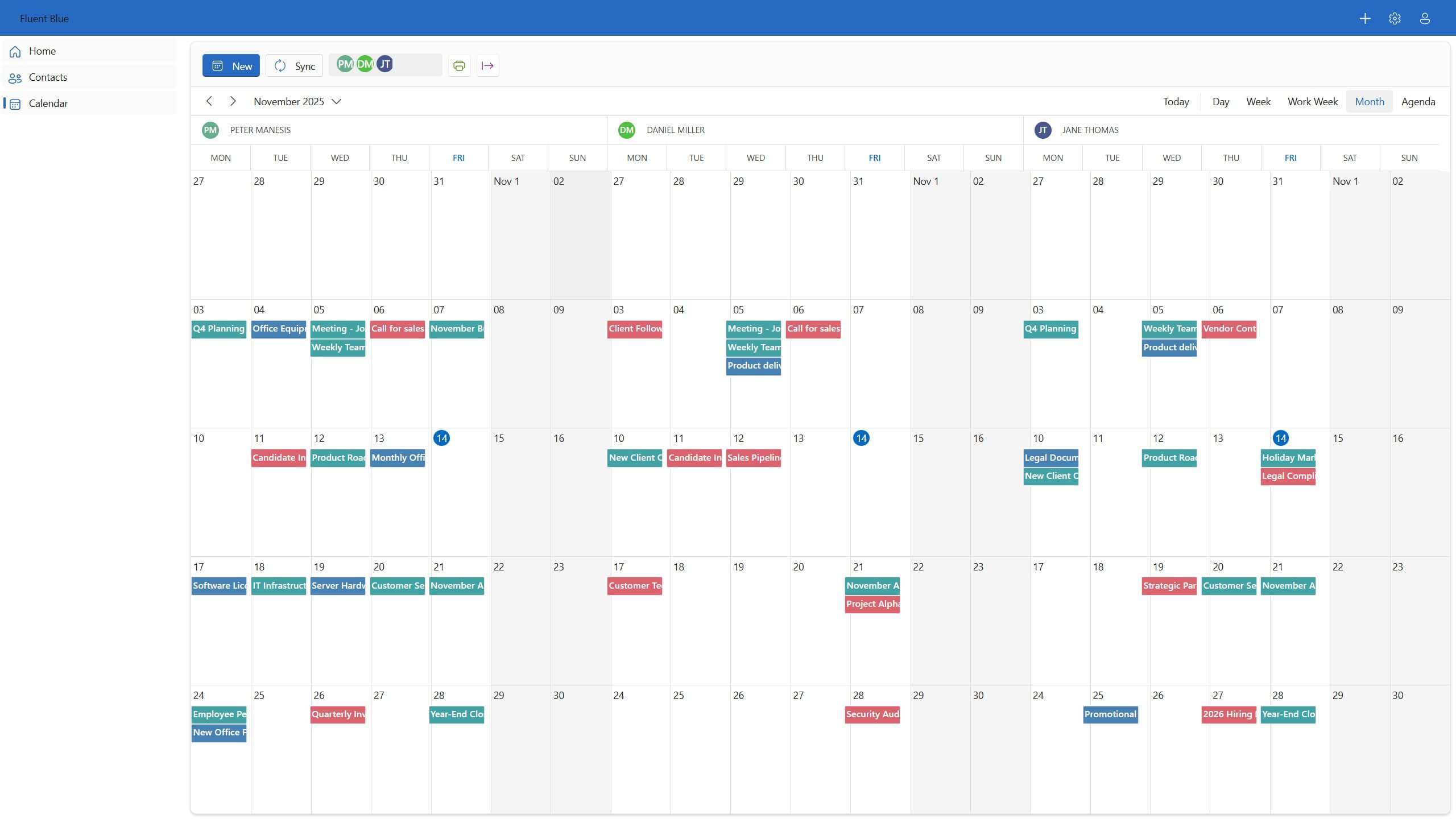 Fluentive Calendar Mutliuser
