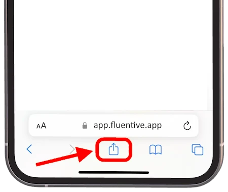 Safari σε iPhone — κουμπί Κοινής Χρήσης και φύλλο κοινής χρήσης με επιλογή Προσθήκη στην αρχική οθόνη